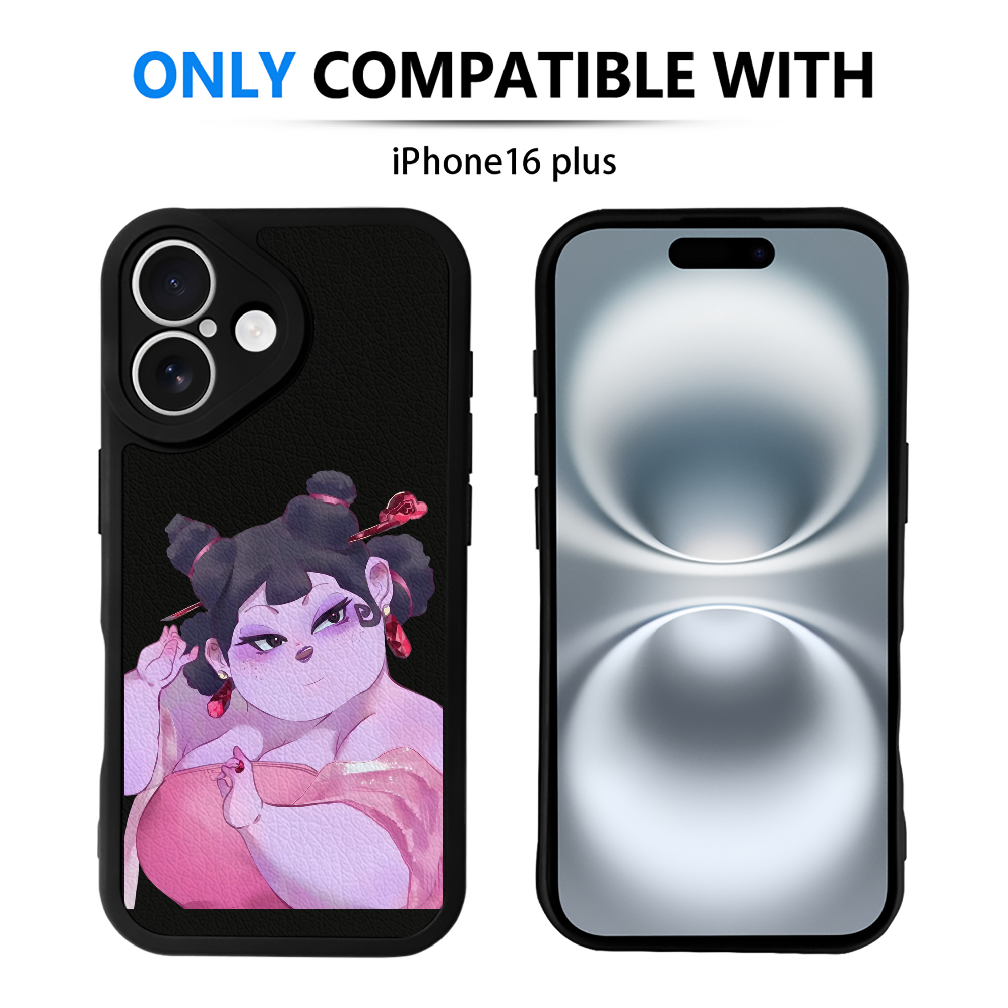 （画像用） Ne Zha 2 ナタ 魔童の大暴れ 【iPhone 16シリーズ対応】シリコンスマホケース（レザー調） 材質：シリコン